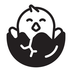 chick glyph icon
