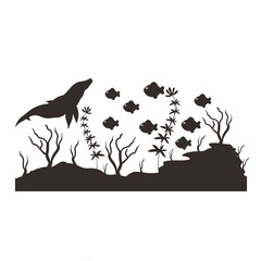 Sea corals reef oceanic