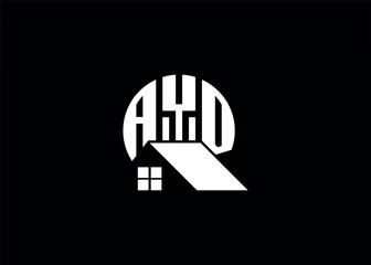 Real Estate Letter AYD Monogram Vector Logo.Home Or Building Shape AYD Logo