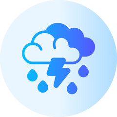 thunderstorm gradient icon