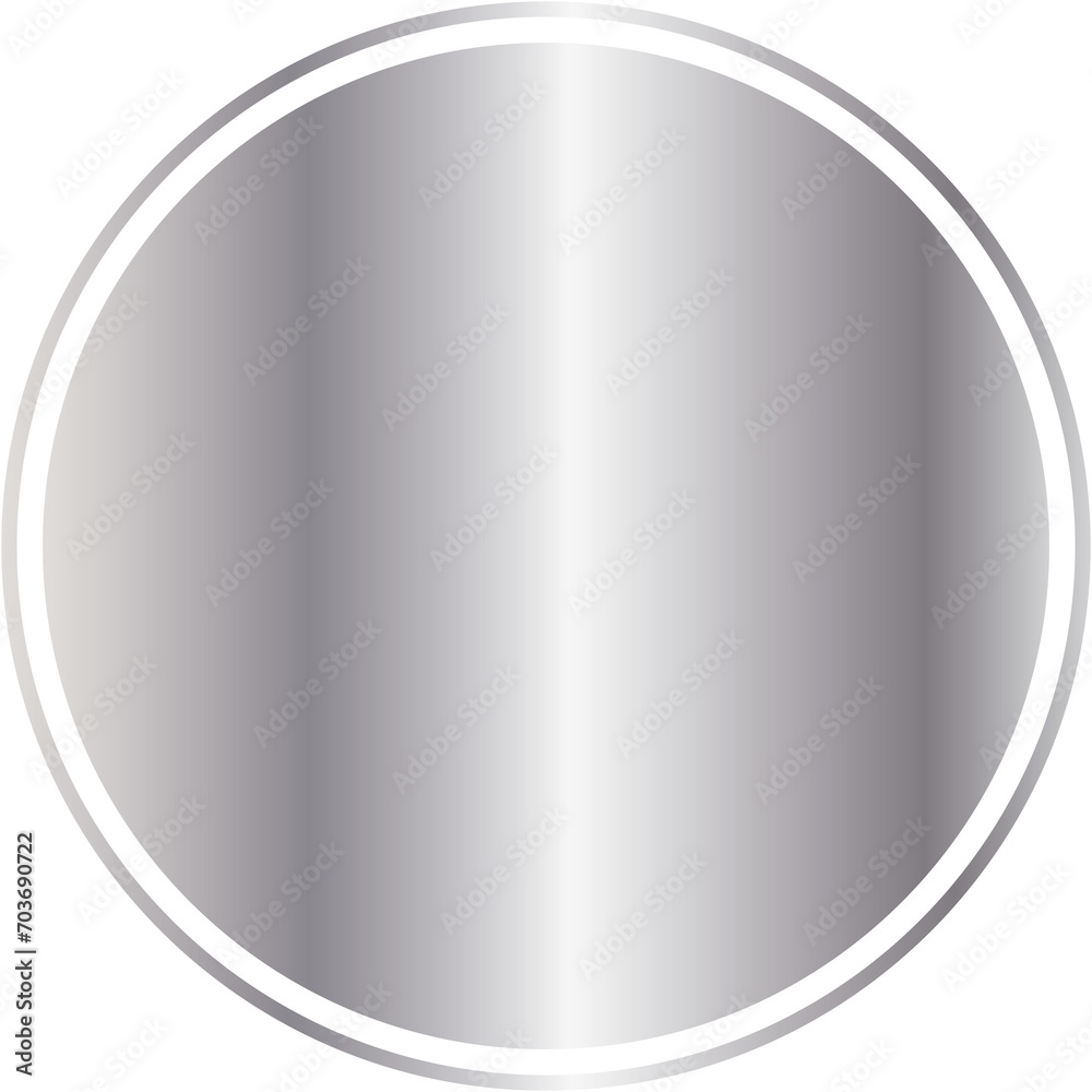 Wall mural silver circle transparent background