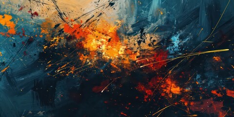 Abstract Nighttime Firefight color.