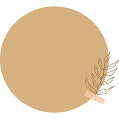 Geometric Textbox with Leaf