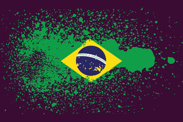 Brazil independence day flag design 07 september, abstract style