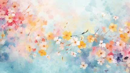 Obraz na płótnie Canvas floral watercolor wallpaper texture. Floral background.