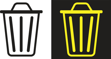 recycle bin icon. trash icon. Delete Icon.