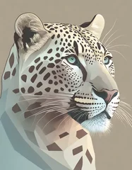 Fototapeten simple drawing of a leopard © stockfotocz