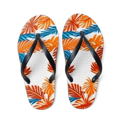 Beach flip-flops  waffles isolate on transparency background png 