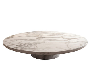 Round grey marble table top slab isolated 