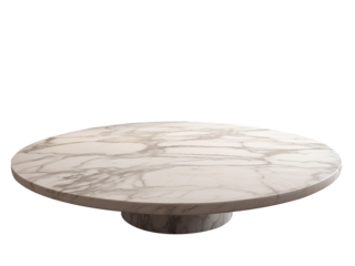 Round grey marble table top slab isolated 