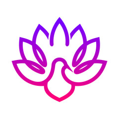 Peacock Vector Logo Design Template