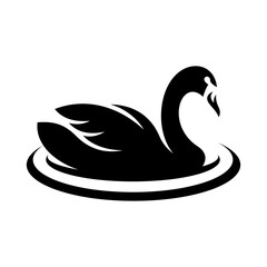 Swan Vector Logo Design Template