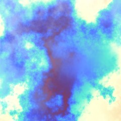 Fractal render, abstract fantasy background of colorful sky with colorful clouds