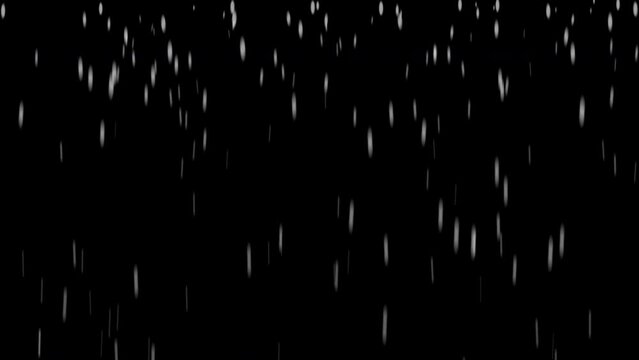 Heavy rain animation rainfall falling dropping transparent background With alpha channel