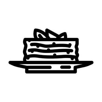 recommend clip art: lasagna dish italian cuisine line icon vector. lasagna dish italian cuisine sign. isolated contour symbol black illustration