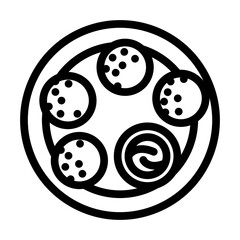 arancini balls italian cuisine line icon vector. arancini balls italian cuisine sign. isolated contour symbol black illustration