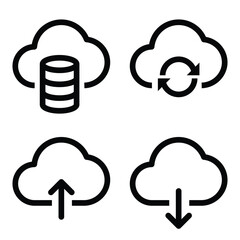 cloud storage, download, upload, online, cloud technology, computer, cloud server symbol