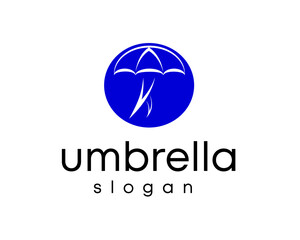 umbrella abstract logo design template