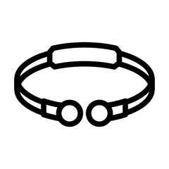 bangle jewelry line icon vector. bangle jewelry sign. isolated contour symbol black illustration