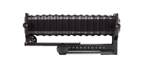 film retro camera  with macro bellows isolated on white background