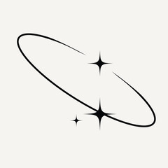 Y2K geometric shapes. Abstract geometric minimalistic shape. Trendy star and circle. Vector illustration concept. Vector. EPS file