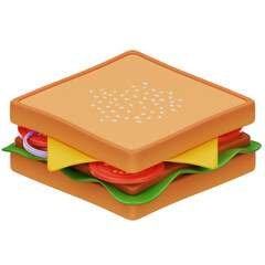 Sandwich 3D Icon