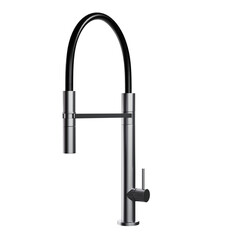 Creative minimal design idea. 3D illustration, 3D rendering close-up of Dishwasher Faucets Cut away isolated on a white background mockup 3d render, 3d illustration.