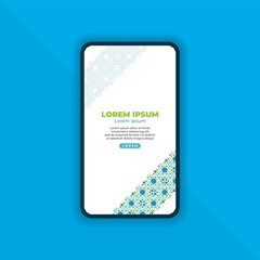 Islamic Diagonal Ornament for Mobile Landing Page Design