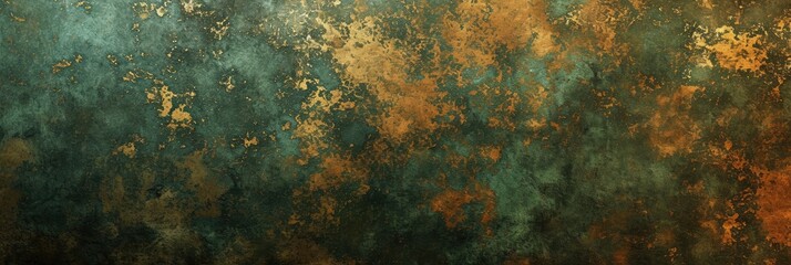 Grunge Background Texture in the Style Earth Brown and Pine Green - Amazing Grunge Wallpaper created with Generative AI Technology - obrazy, fototapety, plakaty