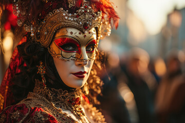 Frau im Carneval Venedig