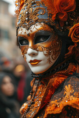 Fototapeta na wymiar Frau im Carneval Venedig