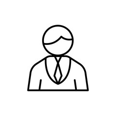 President outline icons, minimalist vector illustration ,simple transparent graphic element .Isolated on white background