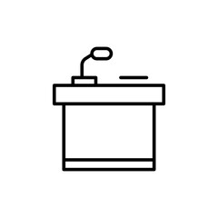 Podium outline icons, minimalist vector illustration ,simple transparent graphic element .Isolated on white background