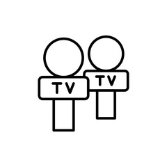  Microphone outline icons, minimalist vector illustration ,simple transparent graphic element .Isolated on white background