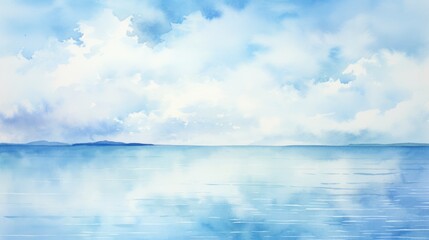 World Water Day Concept Nature-Inspired Illustration in Soft Pastels, Professional Presentation Background with Earthy Tones Sea, and Sky, Space for Adding Text