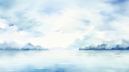 World Water Day Concept Nature-Inspired Illustration in Soft Pastels, Professional Presentation Background with Earthy Tones Sea, and Sky, Space for Adding Text