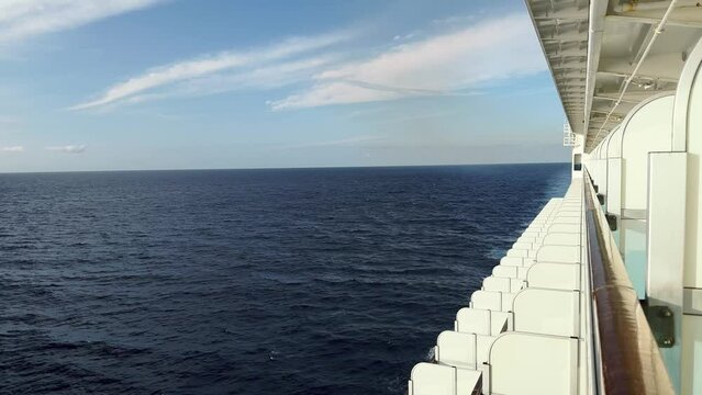 view of the sea from the ship