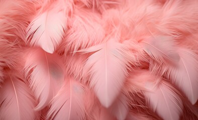 fluffy pink feathers background