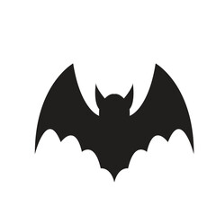 
vector logo with image of a black bat