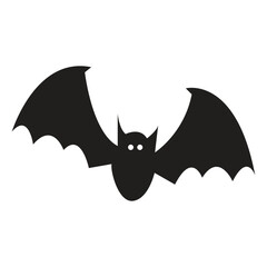 
vector logo with image of a black bat