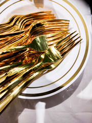gold forks