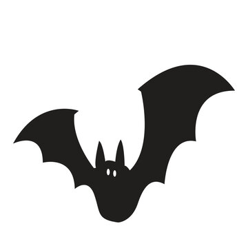 
vector logo with image of a black bat
