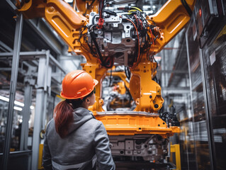 Female engineer at work close-up. Woman career concept