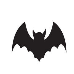 Black bat silhouette vector image