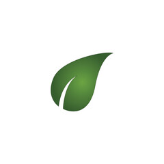 Leaf sign green gradient icon vector image