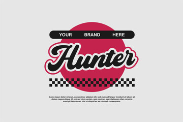 Fototapeta premium retro vector streetwear design ideas concept vector graphic tee design suitable for printing