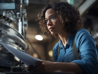 Female physicist at work close-up. Woman career concept