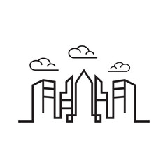 Modern City Skyline. city ​​silhouette. vector illustration in flat design