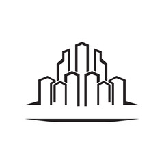 Modern City Skyline. city ​​silhouette. vector illustration in flat design