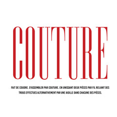 Couture text Creative special art design - Vector
